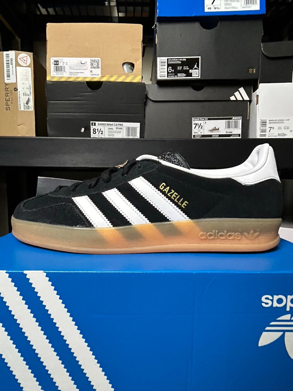 adidas Gazelle Indoor Black White - $120 Retail!!-  Size 8M/9W - Brand New!!